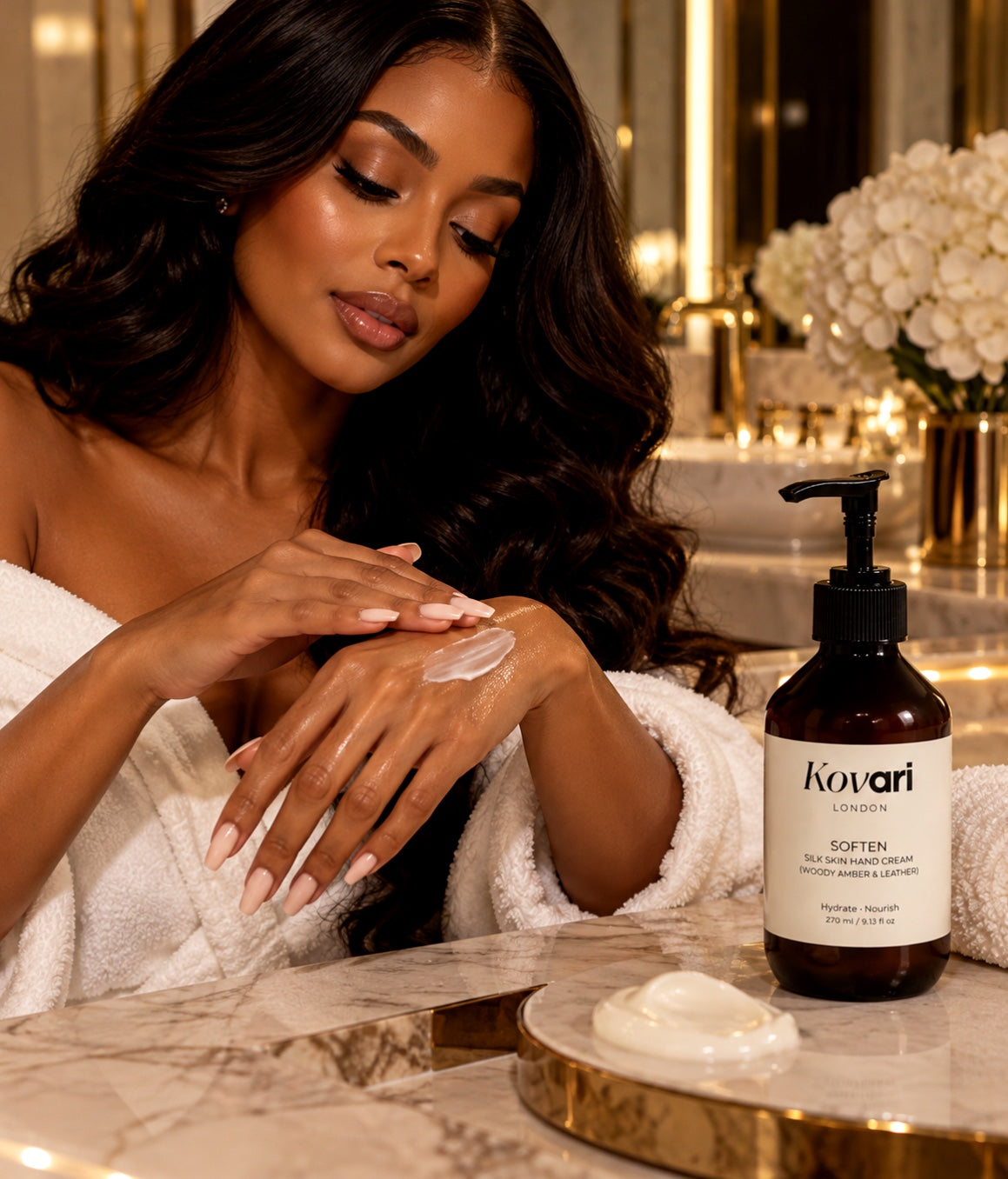 Silk Skin Hand Cream, Woody Amber & Leather