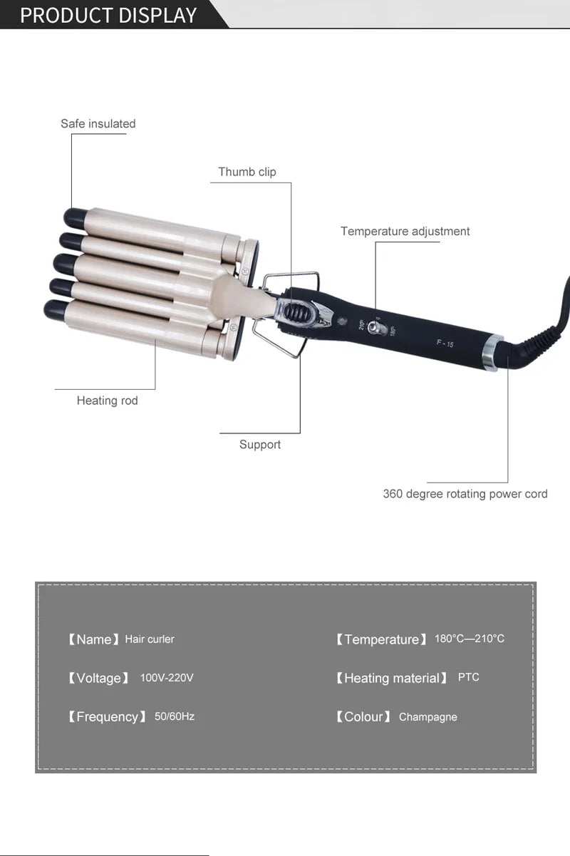 5-Barrel Wave Curling Iron