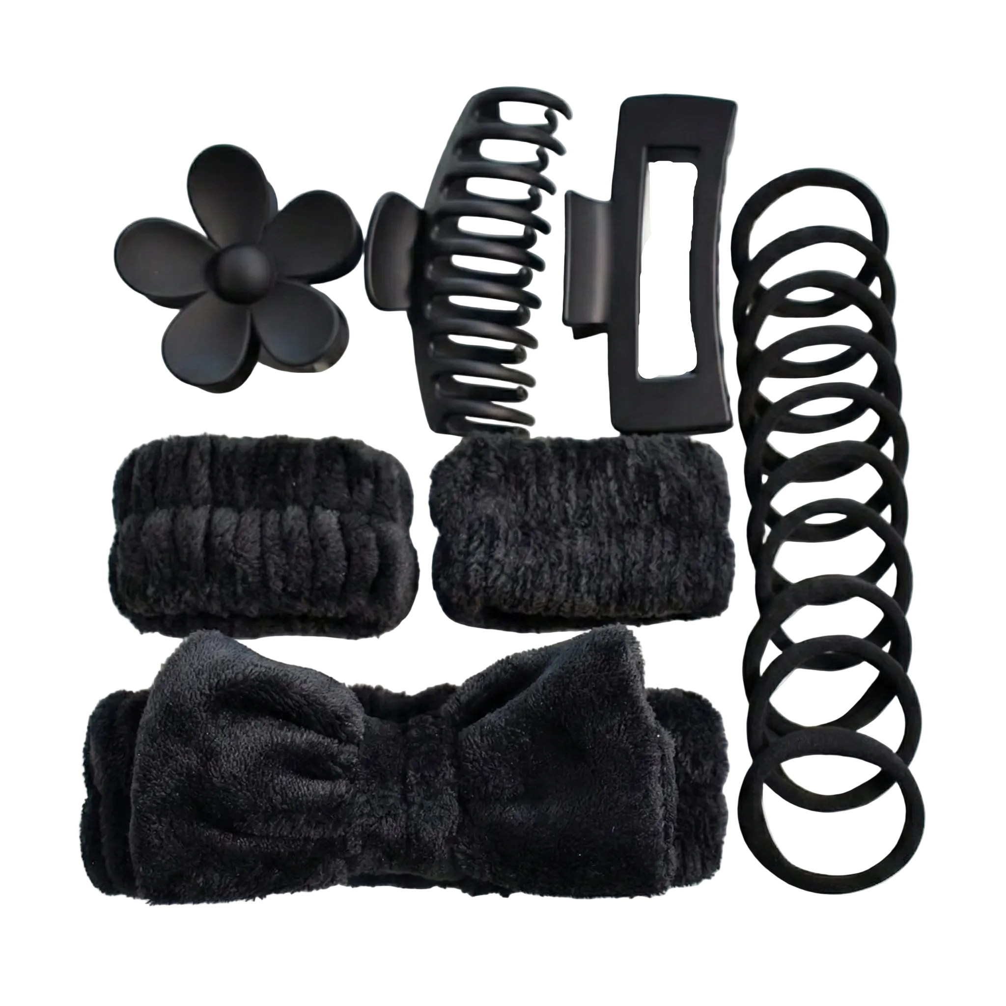 LuxeLoop – 16-Piece Bow Headband & Hair Claw Set